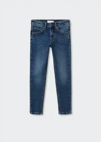 Jeans Skinny Tejano Oscuro Talla 08 Niños Mango