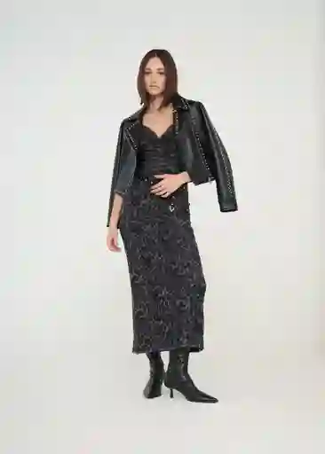 Vestido Mujer Negro Puro Ultraoscuro Talla S 479g003 Naf Naf