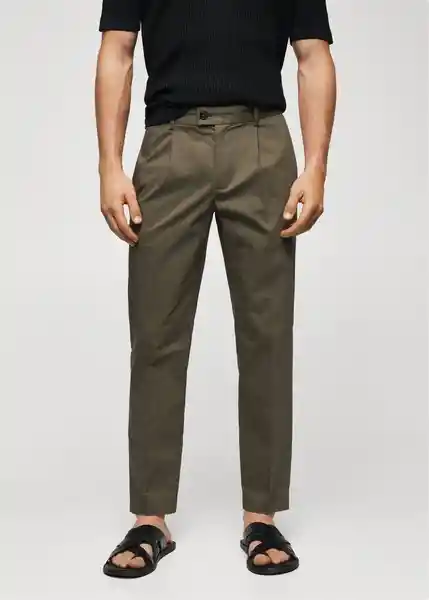 Pantalón Jon Khaki Talla 42 Hombre Mango