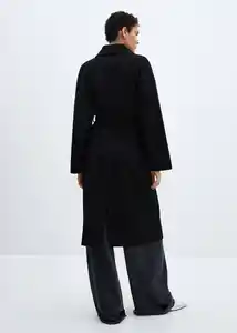 Abrigo Batin Negro Talla 26 Mujer Mango
