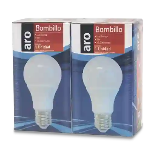 Aro Bombillo Led 9W Luz Blanca E27 15000 Hojas