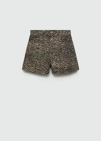 Short Leopard Marrón Talla 38 Mujer Mango