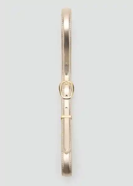 Cinturón Lámina Oro Talla M Mujer Mango
