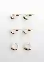 Pendientes Tessa Oro Talla 99 Mujer Mango