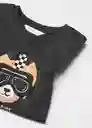 Camiseta Oso Antracita Talla 67 Niños Mango