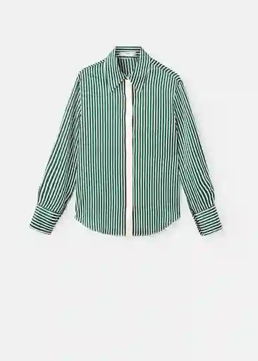 Camisa Margaret Verde Talla L Mujer Mango