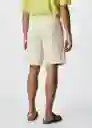 Bermuda Jonico Beige Talla 46 Hombre Mango