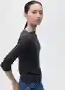 Camiseta Lilobar Antracita Talla S Mujer Mango