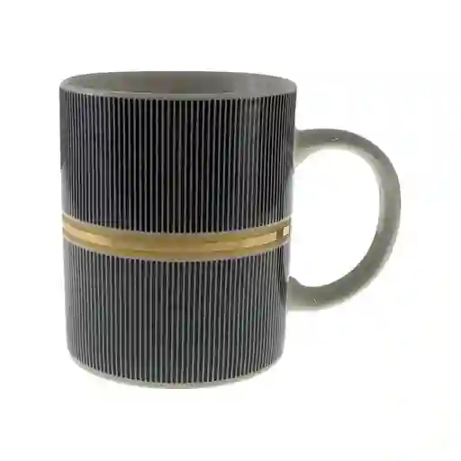 Mug Negro/Dorado Cerámica 87610033 Concepts