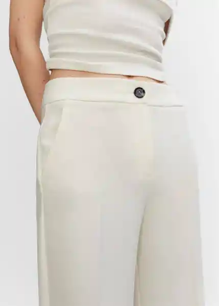 Pantalón Simon Crudo Talla 46 Mujer Mango