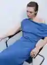 Vestido Marina Azul Talla M Mujer Mango