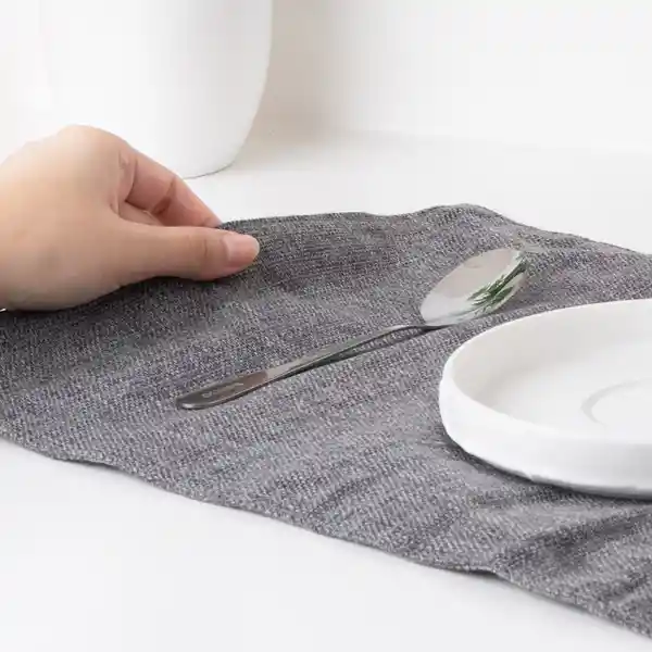 Mantel Individual de Doble Capa Gris Serie Miniso