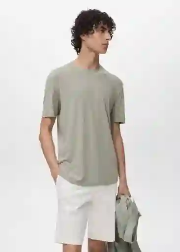 Camiseta Liman Menta Talla L Hombre Mango