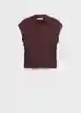 Camiseta Michi Burdeos Talla S Mujer Mango
