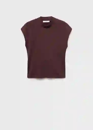 Camiseta Michi Burdeos Talla S Mujer Mango