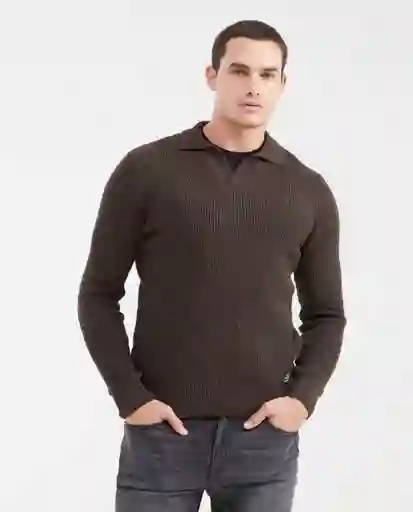 Suéter Tejido Refined Café Tostado Medio Talla S Chevignon