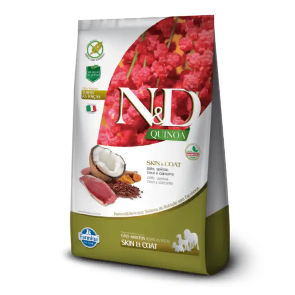 N&D Alimento para Perro Skin & Coat Sabor a Pato y Quinoa