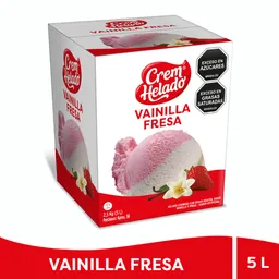 Crem Helado Helado Sabor a Vainilla y Fresa