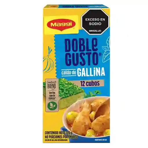 Caldo de Gallina Maggi Doble Gusto Cubos 120 g