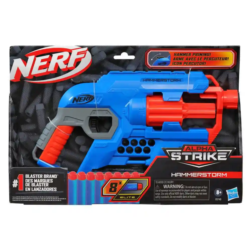 Nerf Set Lanza Dardos Alphastrike Hammerstorm E6748