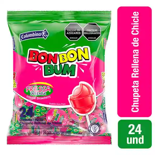 Bon Bon Bum fresa intensa  bolsa por 24 und