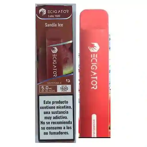 Ecigator Vapeador Sandía Ice 1500 Puffs 5%