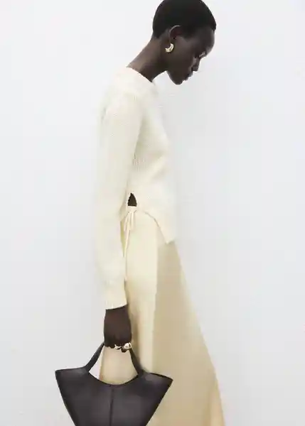 Jersey Lazos Crudo Talla S Mujer Mango