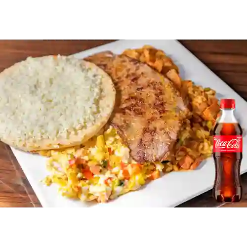 Combo Desayuno Calentado c/ Res +Cocacola Orig 400ml
