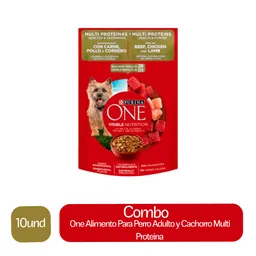 10 x One Alimento Para Perro Adulto y Cachorro Multi Proteina