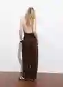 Pantalón Lupe Marrón Talla L Mujer Mango