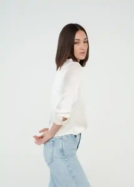 Camisa Calista Mujer Crudo Novia Claro Talla M 519g345 Naf Naf