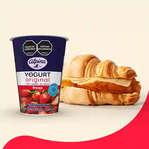 Sanduche más bebida alpina