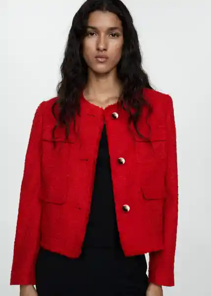 Chaqueta Wintour Rojo Talla XS Mujer Mango