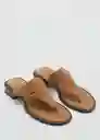 Sandalias Berrys Cuero Talla 38 Mujer Mango