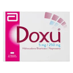 Doxu Medicamento Hidrocodona Bitartrato Naproxeno en Tabletas