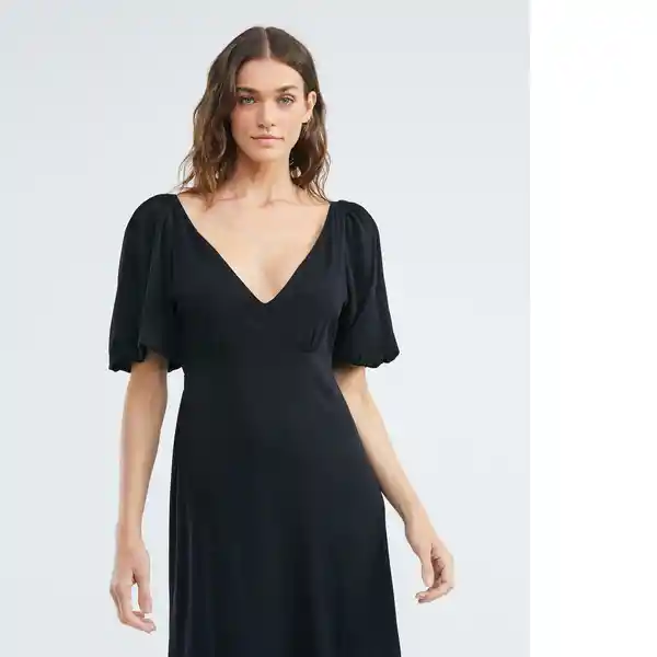 Vestido Maxi Black Dress Mujer Negro Talla M Chevignon