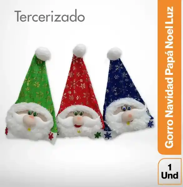 Gorro Navidad Papá Noel Luz