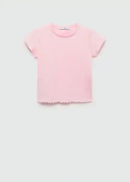 Camiseta Cenote Rosa Pastel Talla XS Mujer Mango