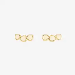 Bangle up Aretes Lumi Dorado Blanco