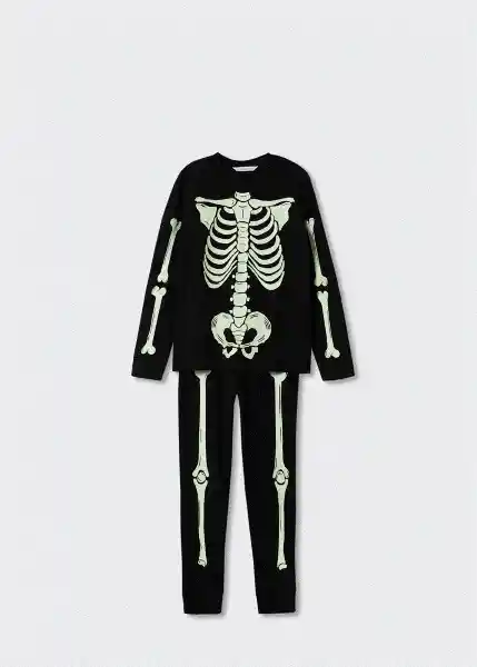 Pijama Bonesb Negro Talla 67 Niños Mango