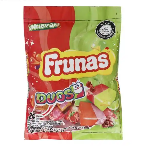 Frunas Caramelo Blando Duos Surtidos Fresa Uva