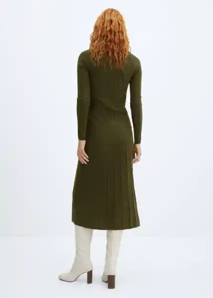 Vestido Flurry Khaki Talla L Mujer Mango