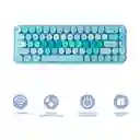 Teclado Inalambrico de Moda Modelo Verde Sk 676Ag Miniso