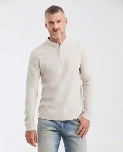 Camiseta Long Sleeve Masculino Beige Pomez Claro T L Chevignon