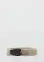 Cinturón Elastic Beige Talla 91 Hombre Mango