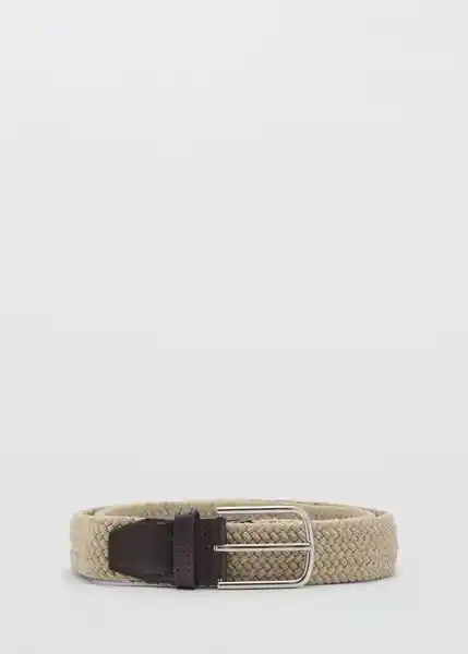 Cinturón Elastic Beige Talla 91 Hombre Mango
