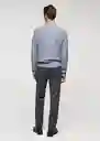 Buzo Jersey Moss Celeste Talla L Hombre Mango