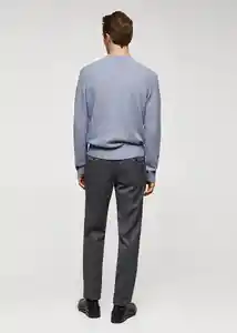 Buzo Jersey Moss Celeste Talla L Hombre Mango