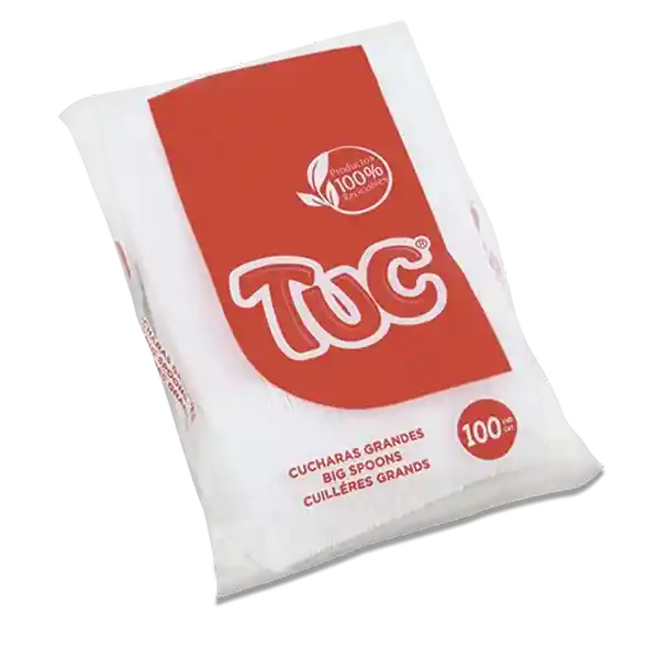Tuc Cuchara Grande Plástica Blanca