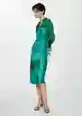 Vestido Monik Azul Talla XL Mujer Mango